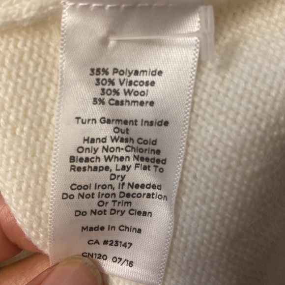 NWT Talbots Woman Embellished Neck Sweater, Size 1X Color Ivory - Picture 9 of 9